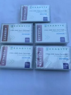 LOT Of 5 - Exabyte  8mm 170m Mammoth Tape #312629 -NEW Sealed. Fast Shipping. • $107.50