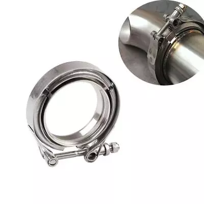 $15.83 • Buy 2.5'' Inch Stainless Steel V-Band Flange & Clamp Kit For Turbo Exhaust Pipes~~