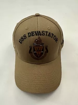 New The Corps USS Devastator MCM 6 Logo Beige Baseball Cap Hat One Size • $29.99