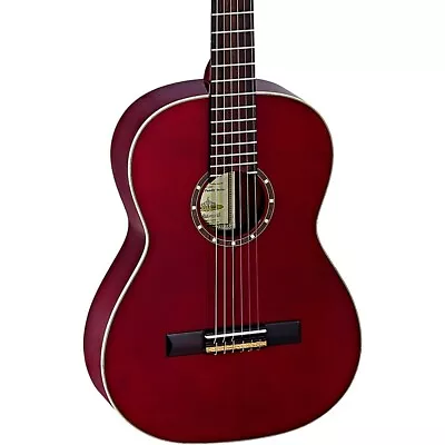 Ortega Family R121-7/8WR 7/8 Size Classical Guitar Transparent Wine Red 0.875 • $249.99