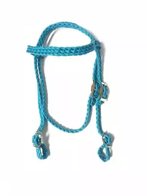 Pony Bridle Miniature Horse Tack Headstall Neon Turquoise • $40