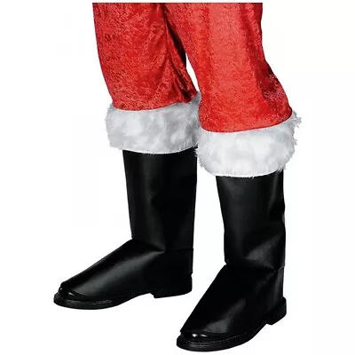 Deluxe Santa Boot Tops Adult Mens Faux Fur Trimmed Claus Christmas Costume Acsry • $19.17