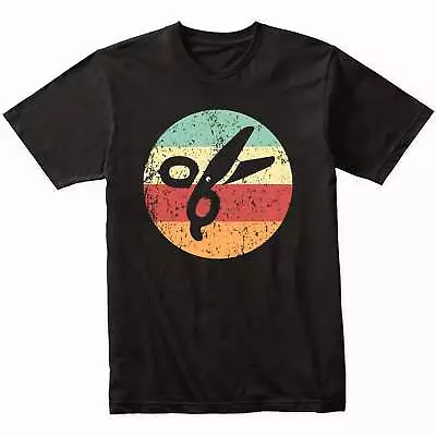 Barber Hairdresser Shirt - Vintage Retro Scissors Shirt - Retro Colors • $19.99