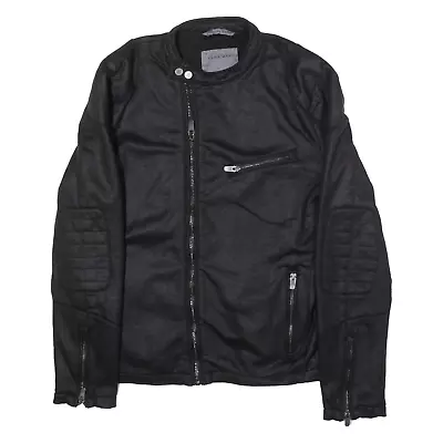 ZARA MAN Mens Biker Jacket Black L • £24.99