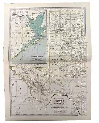 Texas Western Part - Cool Vintage 1897 Map By The Century Company! (47) • $17.50