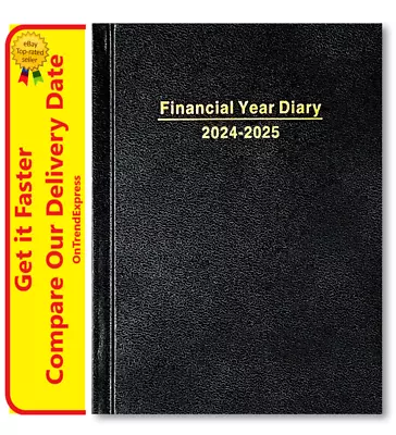 2024 2025 Dats Financial Year Diary Planner A5 Day To Page Hard Cover - BLACK • $13.90