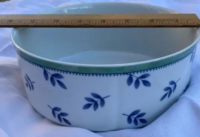 Villeroy & Boch Blue Leaf Castell  Switch 3 Porcelain Serving Bowl Cottage Core • $35.49