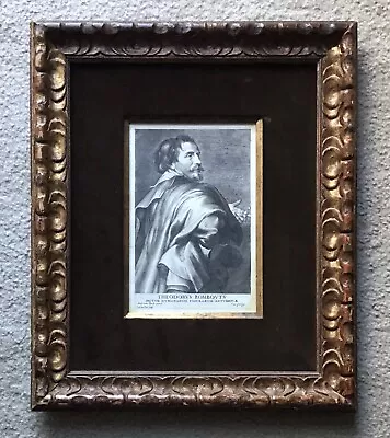 Antique 17th Century Theodoor Rombouts Engraving By Sir Anthony Van Dyck • $225