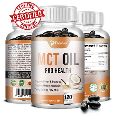 MCT Oil Capsules 5704mg - Weight Loss Immune Support Skin And Brain Health • $7.75