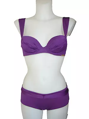 La Senza Purple Belle Bikini Top 32A & Bottoms Size 10 Bnwts £34 • £19.99