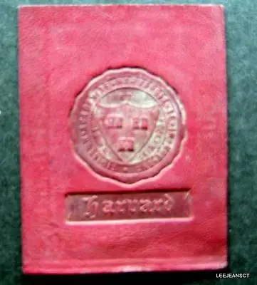 Vintage Harvard College 1910 Leather Seal Patch 2 1/2  By 2  • $14.99