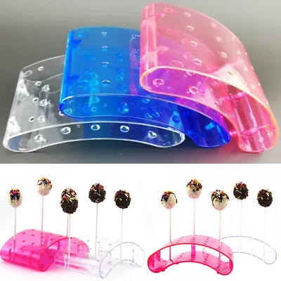 20 Holes Acrylic Lollipop Cake Pop Stand Holder Wedding Server 3 Colors Cake Pop • £5.99