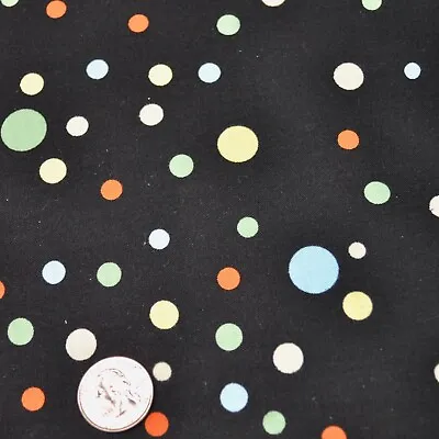 5 YARDs  Party Dot' By Michael Miller Premium Cotton OOP On Black PATT#C-1338 • $50