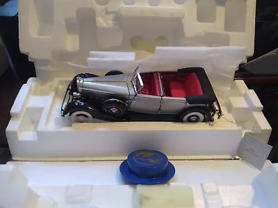 Franklin Mint 1:24 1934 Packard Convertible Limited Edition  Silver/Black  • $95