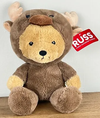 11  Teddy Bear In Moose Costume Plush ~ 2023 Russ Jazwares ~ HTF Rare Crane Game • $33