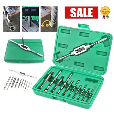 11× Screw Extractor Drill Bit Kit Guide Removal Broken Bolts Fastners Set Case • £8.49