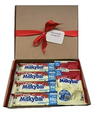 Personalised Milkybar White Chocolate Gift Hamper Sweet Box Xmas Birthday • £6.99