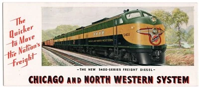 $24.99 • Buy Vintage Chicago & North Western Railroad5400 Series Freight Diesel Ink Blotter 