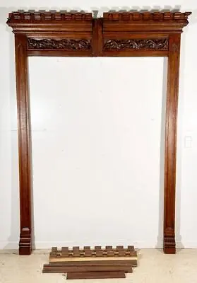 92  Tall French Antique Gothic Revival Wood Portal/Door Frame • $1250