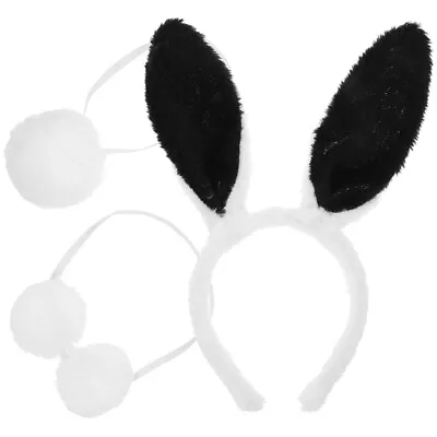  3pcs Adult Cartoon Costume Suit Rabbit Ears Headband Bow Tie Tail Set • £7.48