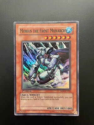 Yugioh Mobius The Frost Monarch SOD-EN022 1st Edition Super Rare Damaged • $9