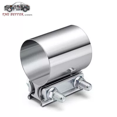 2  Inch Stainless Steel Butt Joint Band Exhaust Clamp Sleeve Coupler T304 • $7.39