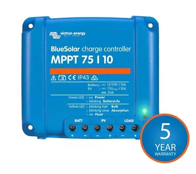 Victron Energy Bluesolar 10A MPPT 75/10 Solar Charge Controller Regulator 12V24V • £44.99