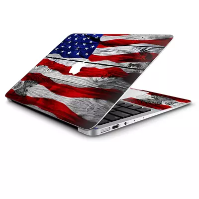 Skin Wrap For Macbook Air 11 Inch  American Flag On Wood • $14.98