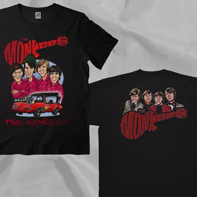 The Monkees Members 90s Retro Black Double Sided T-Shirt • $37.99