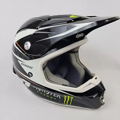 One Industries Kombat Motorcycle Helmet White S Monster Energy Snell Dot • $74.72