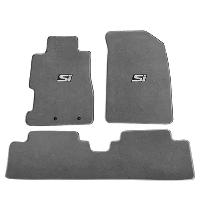 For 01-05 Honda Civic Gray Nylon Floor Mats Carpets Non Slip W/ White Si • $57.99