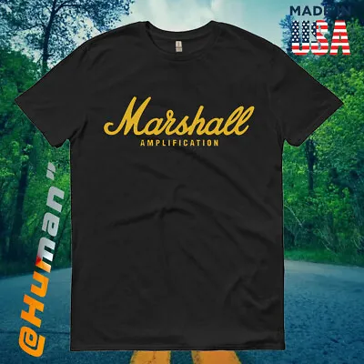 Marshall Logo T-Shirt Amplification Guitar Free Shipping • $28.99