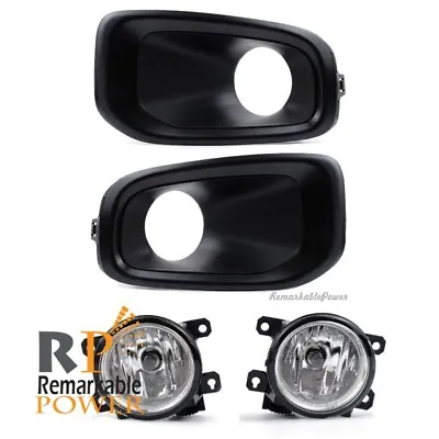 Fog Light Bumper Lamps Kit Chrome Housing Bulbs For 15-18 Jeep Renegade - H8 35W • $51.90