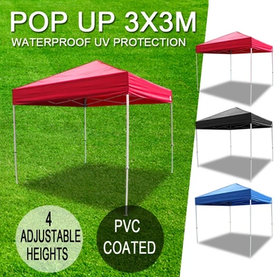 $284.99 • Buy 3 X 3M Gazebo Outdoor Pop Up Tent Folding Marquee Party Wedding Camping Canopy