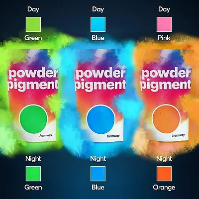 Glow In Dark Pigment Powder Neon Fluorescent Paint Nail Art Crafts Acrylic • £10.95