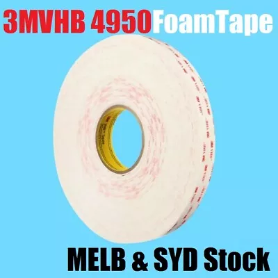 3M VHB 4950 WhiteFoam Double Sided Tape | 1.14mm Thick | Super Sticky • $69.95