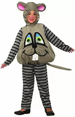 Wiggle-Eye Mouse Costume Child Toddler Funny Wiggly Moving Eyes Grey Christmas • $22.95