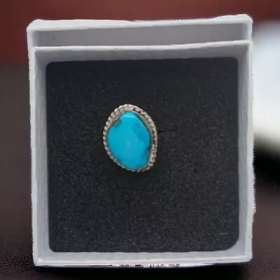 Vintage Sterling Silver Turquoise Ring Size 5 • $75