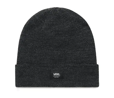 Vans Mens Mte Cuff Beanie In Black Heather Bnwt • £23.50