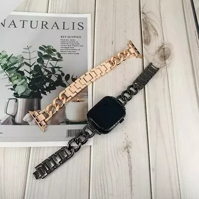 $16.39 • Buy Metal Stainless Steel Chain Strap For Apple Watch Series Band 38 40 41 42 44 45