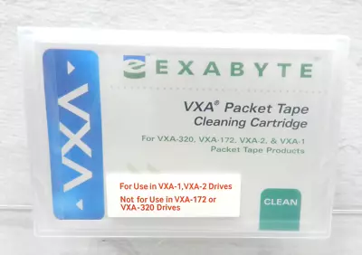 Exabyte VXA Packet Tape Cleaning Cartridge For VXA-1/2 Drives VXA -320/172 • $9.95
