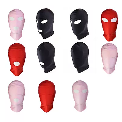 Spandex Full Hood Face Head Cover Role Play Sexy Unisex Mask Slave Costume • $9.99