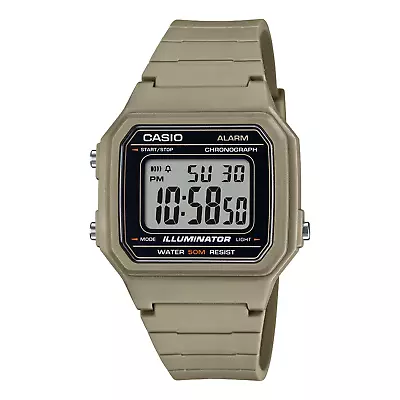 Casio W217H-5AV  50 Meter WR Chronograph Watch Alarm Brown Resin Illuminator • $22.75