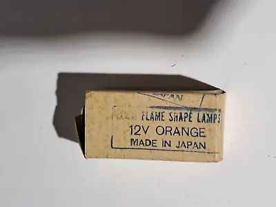 10 Vintage Japan Miniature Orange Flame Shape Light Bulbs • $19.99