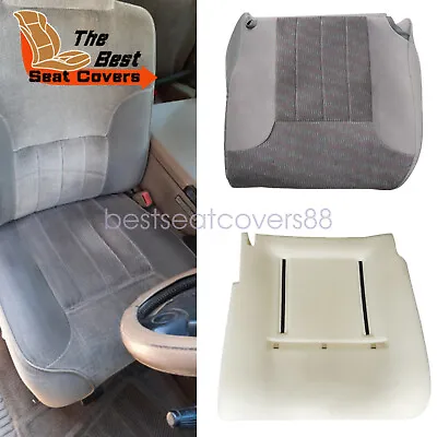 For 94-97 Dodge Ram 1500 2500 Driver Bottom Cloth Seat Cover Gray & Foam Cushion • $126.19