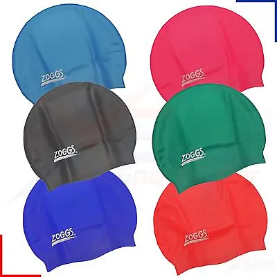 Zoggs Silicone Swimming Cap Junior Boys Girls Childrens Kids Swim Hat • £8.99