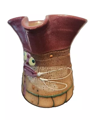 Vintage Handcrafted Earthenware Dragonfly Pitcher • $17