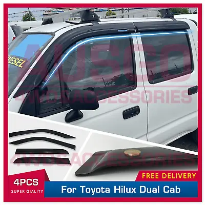 AUSGO Luxury Weather Shields For Toyota Hilux Dual Cab 1997-2005 Weathershields • $65.31