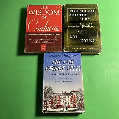 Modern Library: Assorted Lot Of 3 Hardcovers W Dust Jackets / YBA • $20.22