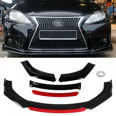 For Chrysler 300 SRT Gloss Black Front Bumper Red Lip Splitter Spoiler Body Kit • $59.99